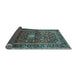 Sideview of Medallion Light Blue Traditional Rug, tr3074lblu