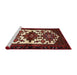 Sideview of Machine Washable Traditional Dark Almond Brown Rug, wshtr3075