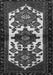 Serging Thickness of Machine Washable Persian Gray Traditional Rug, wshtr3075gry