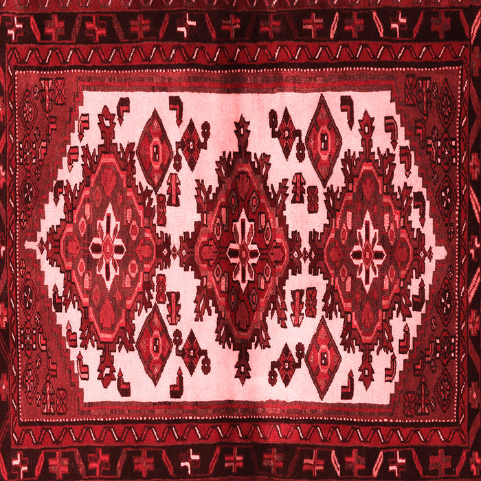 Machine Washable Persian Red Traditional Rug, wshtr3075red