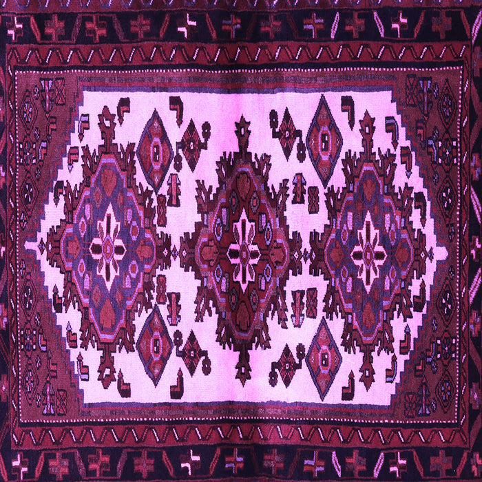 Square Persian Purple Traditional Rug, tr3075pur