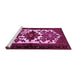 Sideview of Machine Washable Persian Pink Traditional Rug, wshtr3075pnk