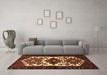 Machine Washable Persian Brown Traditional Rug in a Living Room,, wshtr3075brn