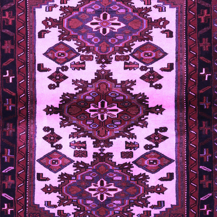 Machine Washable Persian Purple Traditional Area Rugs, wshtr3075pur