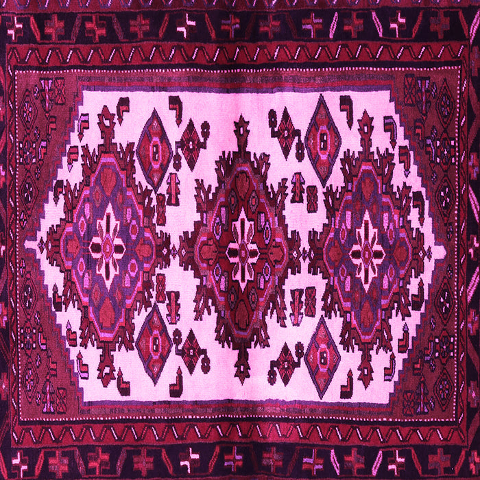 Square Persian Pink Traditional Rug, tr3075pnk