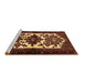 Sideview of Machine Washable Persian Brown Traditional Rug, wshtr3075brn