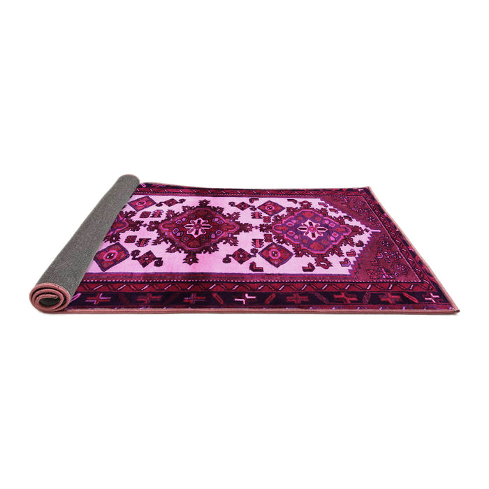 Sideview of Persian Pink Traditional Rug, tr3075pnk