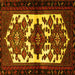 Square Machine Washable Persian Yellow Traditional Rug, wshtr3075yw