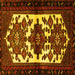 Square Persian Yellow Traditional Rug, tr3075yw