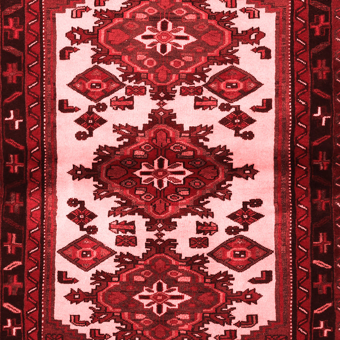 Machine Washable Persian Red Traditional Rug, wshtr3075red