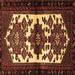 Square Persian Brown Traditional Rug, tr3075brn