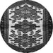 Square Persian Gray Traditional Rug, tr3075gry
