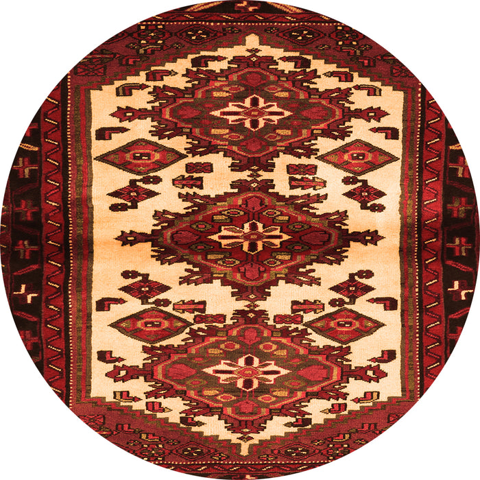 Machine Washable Persian Orange Traditional Area Rugs, wshtr3075org