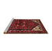 Sideview of Machine Washable Traditional Sepia Brown Rug, wshtr3076