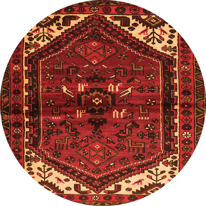 Square Persian Orange Traditional Rug, tr3076org