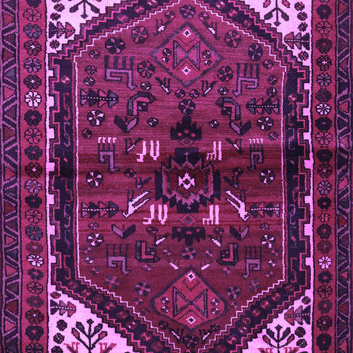 Machine Washable Persian Purple Traditional Area Rugs, wshtr3076pur