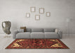 Machine Washable Persian Brown Traditional Rug in a Living Room,, wshtr3076brn