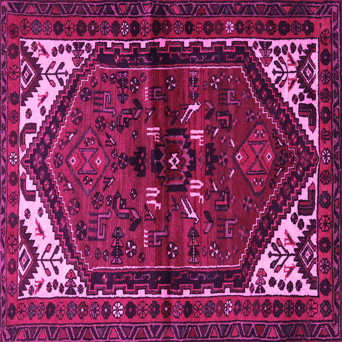 Square Persian Pink Traditional Rug, tr3076pnk