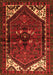 Serging Thickness of Machine Washable Persian Orange Traditional Area Rugs, wshtr3076org