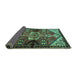 Sideview of Persian Turquoise Traditional Rug, tr3077turq