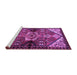 Sideview of Machine Washable Persian Purple Traditional Area Rugs, wshtr3077pur