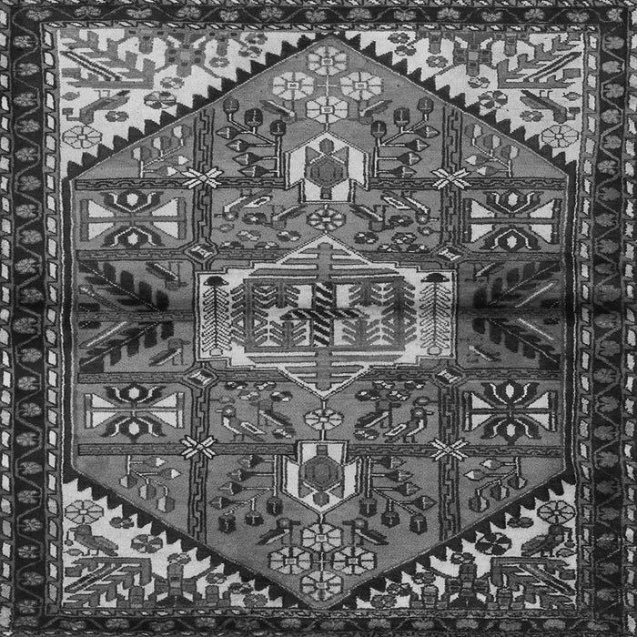 Serging Thickness of Persian Gray Traditional Rug, tr3077gry