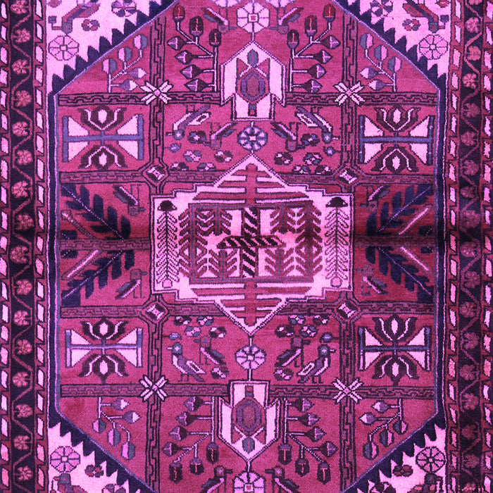 Machine Washable Persian Purple Traditional Area Rugs, wshtr3077pur