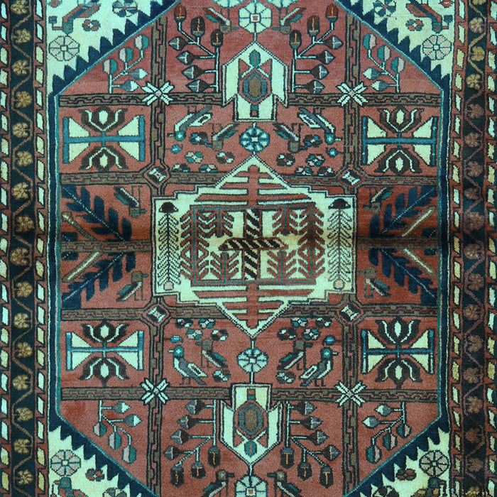 Machine Washable Persian Light Blue Traditional Rug, wshtr3077lblu