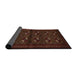 Sideview of Traditional Dark Sienna Brown Persian Rug, tr3078