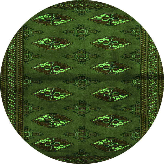 Square Persian Green Traditional Rug, tr3078grn