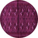 Round Persian Pink Traditional Rug, tr3078pnk