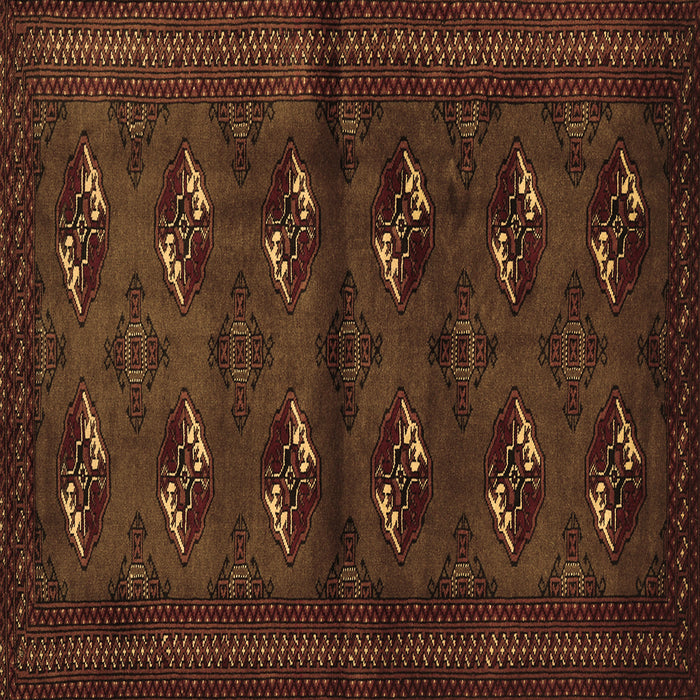 Square Persian Brown Traditional Rug, tr3078brn