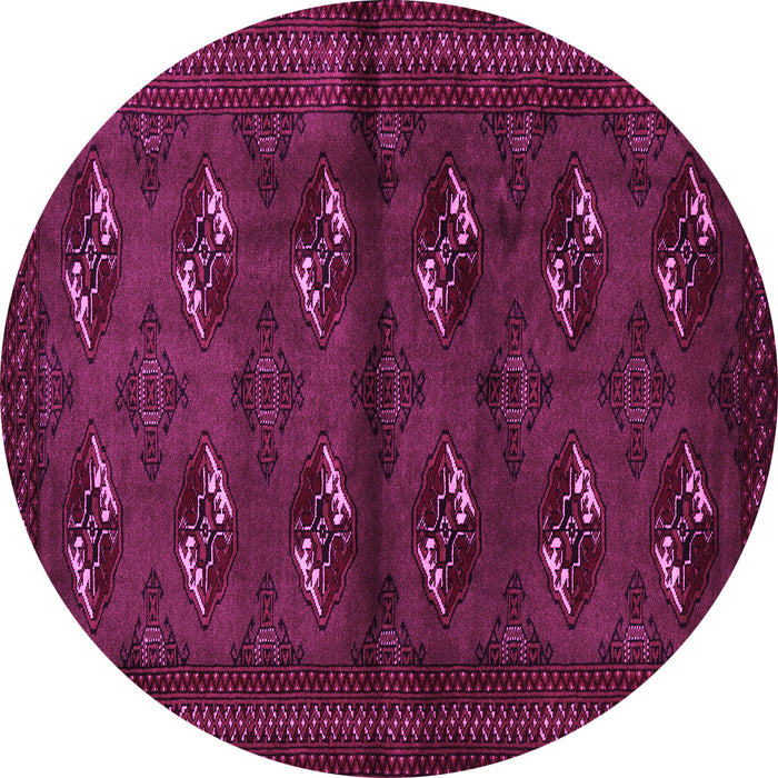 Round Machine Washable Persian Pink Traditional Rug, wshtr3078pnk