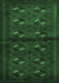 Machine Washable Persian Emerald Green Traditional Area Rugs, wshtr3078emgrn