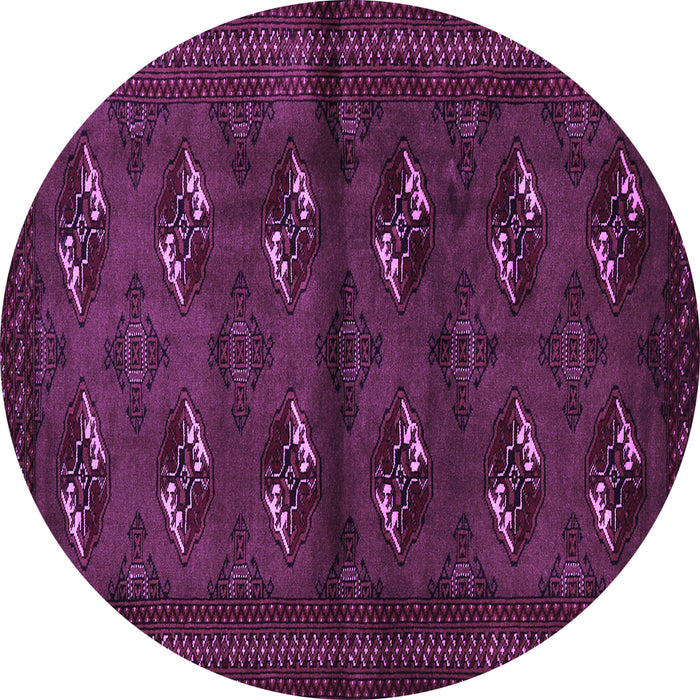 Round Persian Purple Traditional Rug, tr3078pur