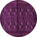 Round Persian Purple Traditional Rug, tr3078pur
