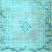 Square Persian Light Blue Traditional Rug, tr3079lblu