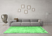 Machine Washable Persian Emerald Green Traditional Area Rugs in a Living Room,, wshtr3079emgrn