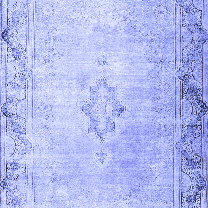 Machine Washable Persian Blue Traditional Rug, wshtr3079blu