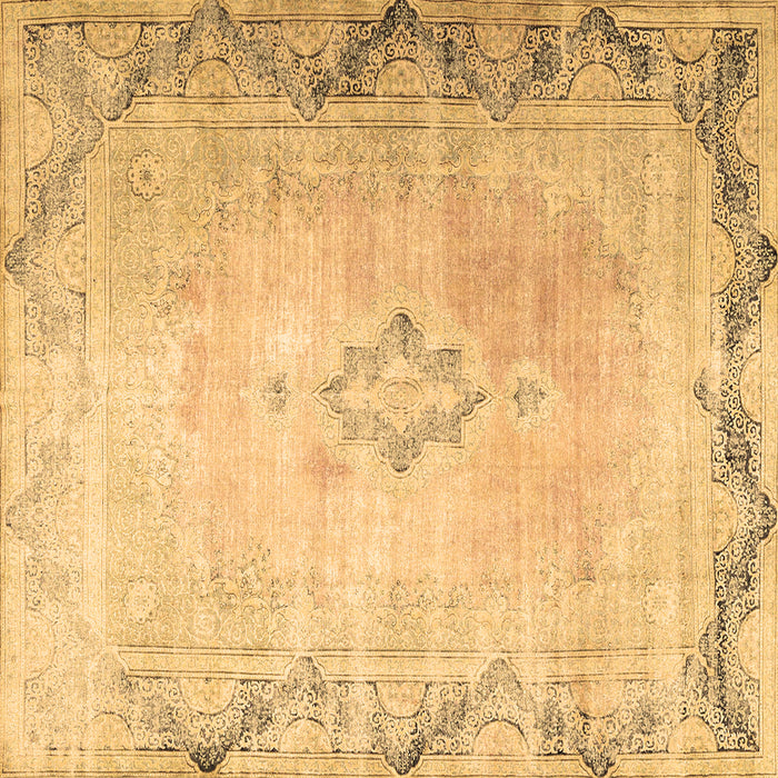Square Machine Washable Persian Brown Traditional Rug, wshtr3079brn