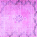 Square Persian Purple Traditional Rug, tr3079pur