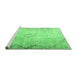 Sideview of Machine Washable Persian Emerald Green Traditional Area Rugs, wshtr3079emgrn