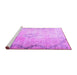 Sideview of Machine Washable Persian Purple Traditional Area Rugs, wshtr3079pur