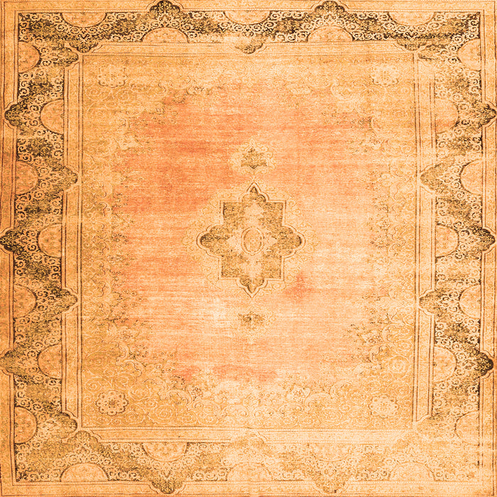 Serging Thickness of Persian Orange Traditional Rug, tr3079org