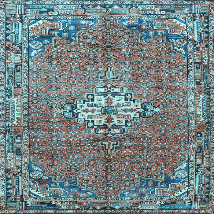 Square Persian Light Blue Traditional Rug, tr307lblu