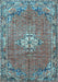 Machine Washable Persian Light Blue Traditional Rug, wshtr307lblu