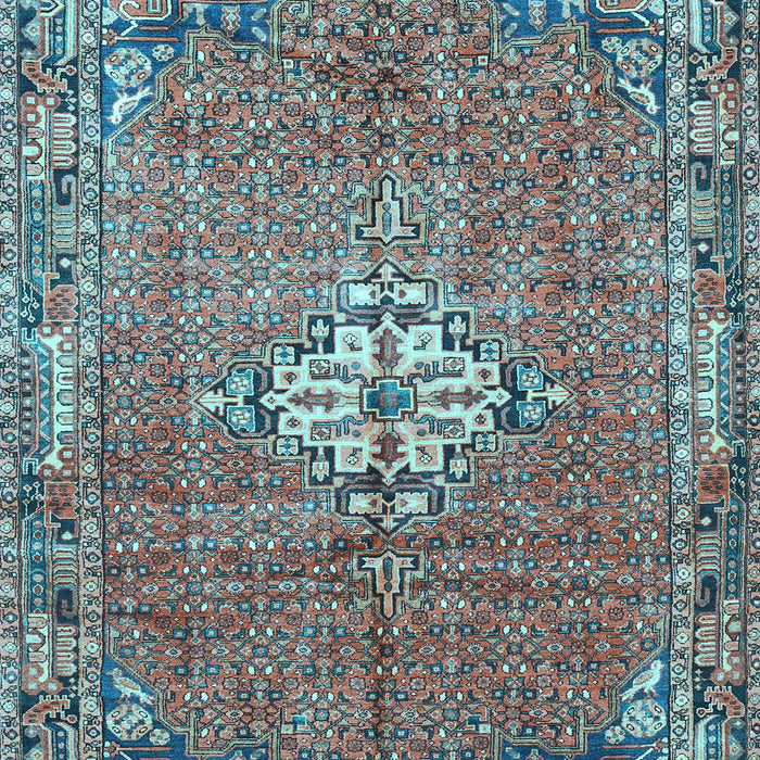 Machine Washable Persian Light Blue Traditional Rug, wshtr307lblu