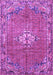 Machine Washable Persian Purple Traditional Area Rugs, wshtr307pur