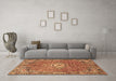 Machine Washable Persian Brown Traditional Rug in a Living Room,, wshtr307brn