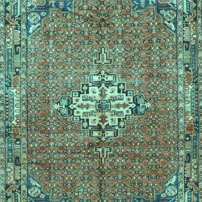 Machine Washable Persian Turquoise Traditional Area Rugs, wshtr307turq
